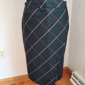 Jasmine & Juliana plaid pencil skirt